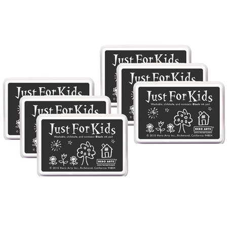 HERO ARTS Just for Kids Ink Pad, Black, PK6 CS100